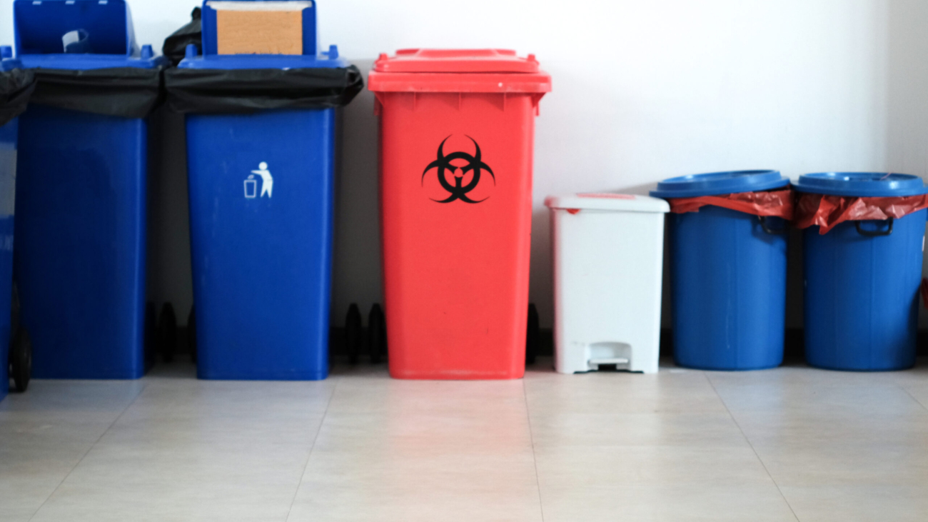 Soft,Focus,Medical,Waste,In,The,Hospital,covid19,Concept